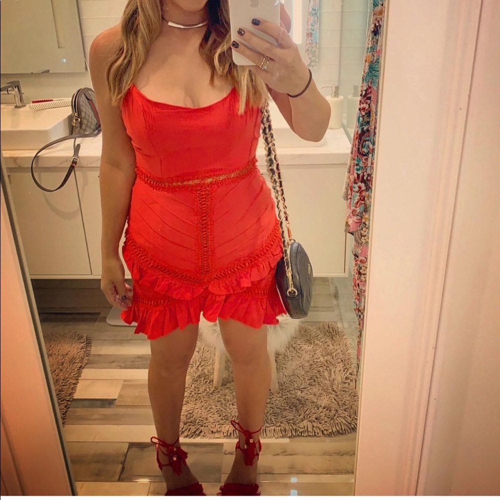 Hello Molly red dress medium worn 1x